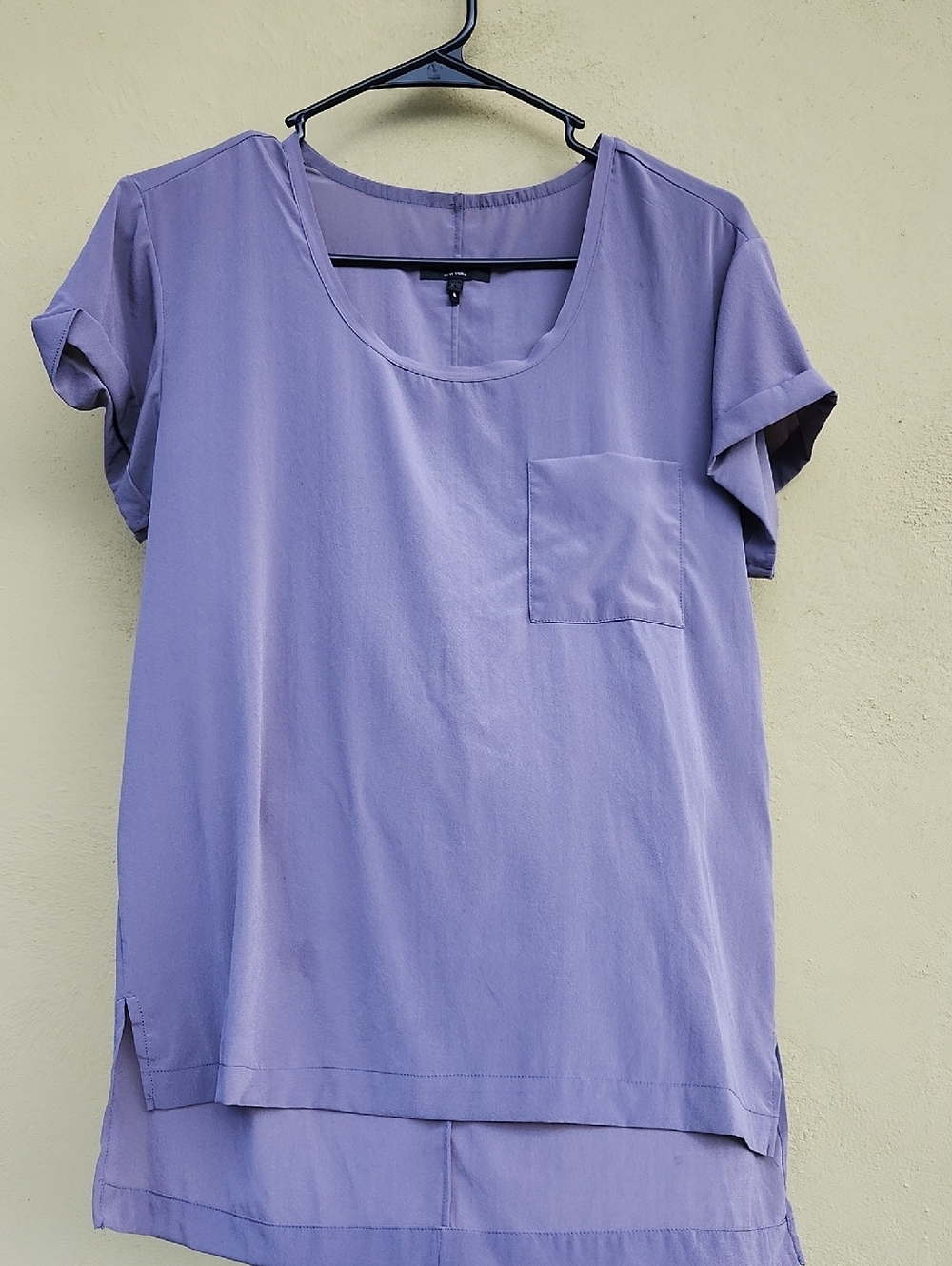 Rag & bone Women’s Lavender Short Sleeve Scoop Neck Pocket Tee